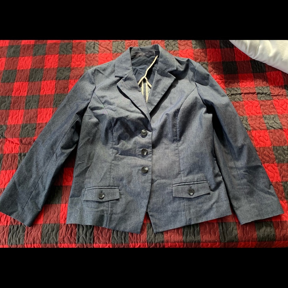 Denim blazer with 3/4 sleeve
